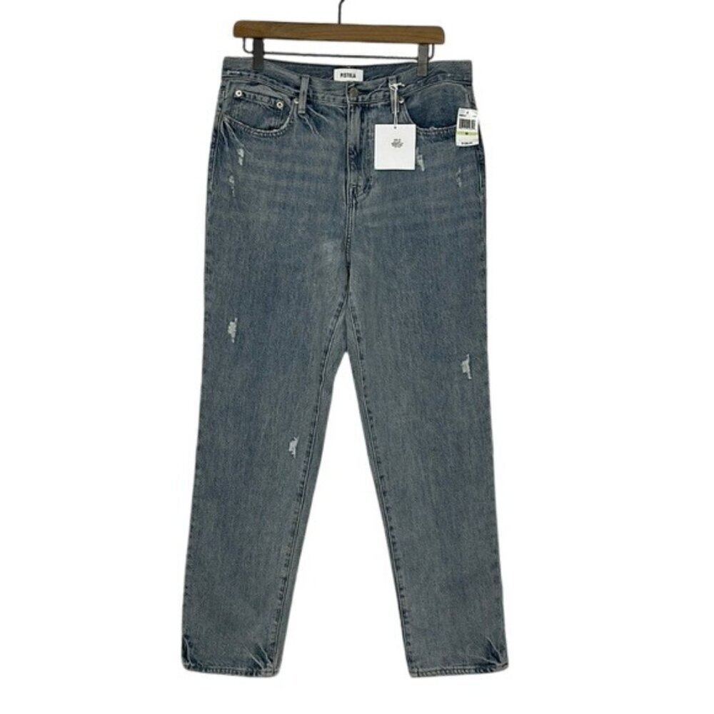 Pistola Blue Jeans NWT Presley High Rise Relaxed Roller Size 30